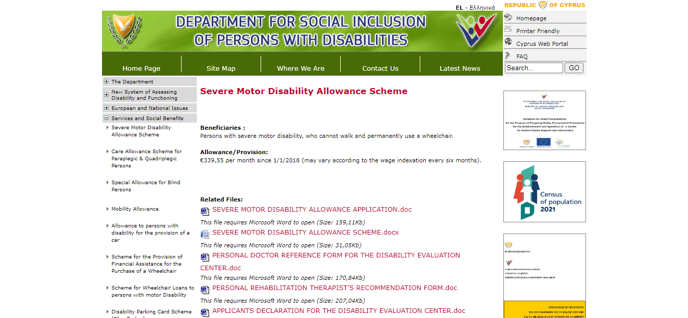 How To Apply for Severe Motor Disability Allowance Scheme In Cyprus 
