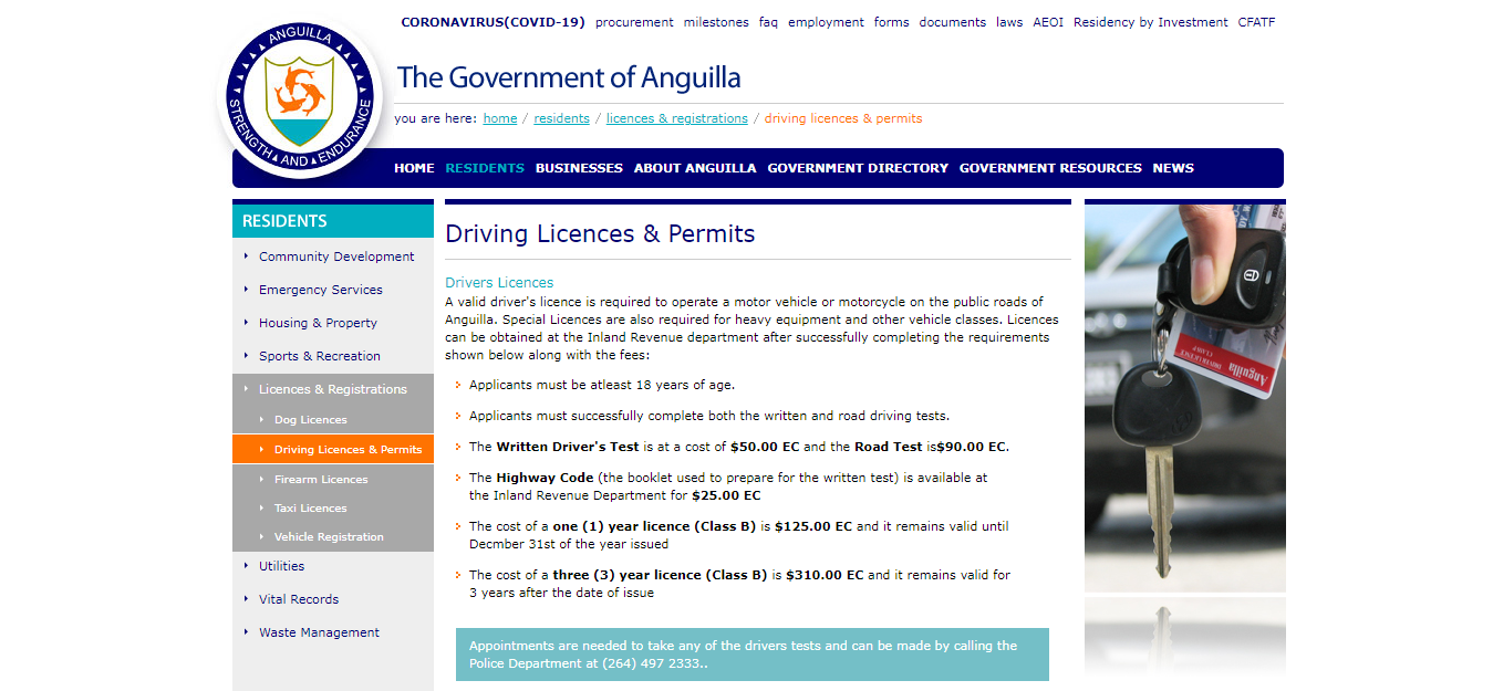 How To Apply for Driver Permit In Anguilla 