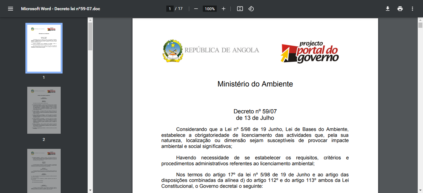 How To Apply for Environmental license In Angola