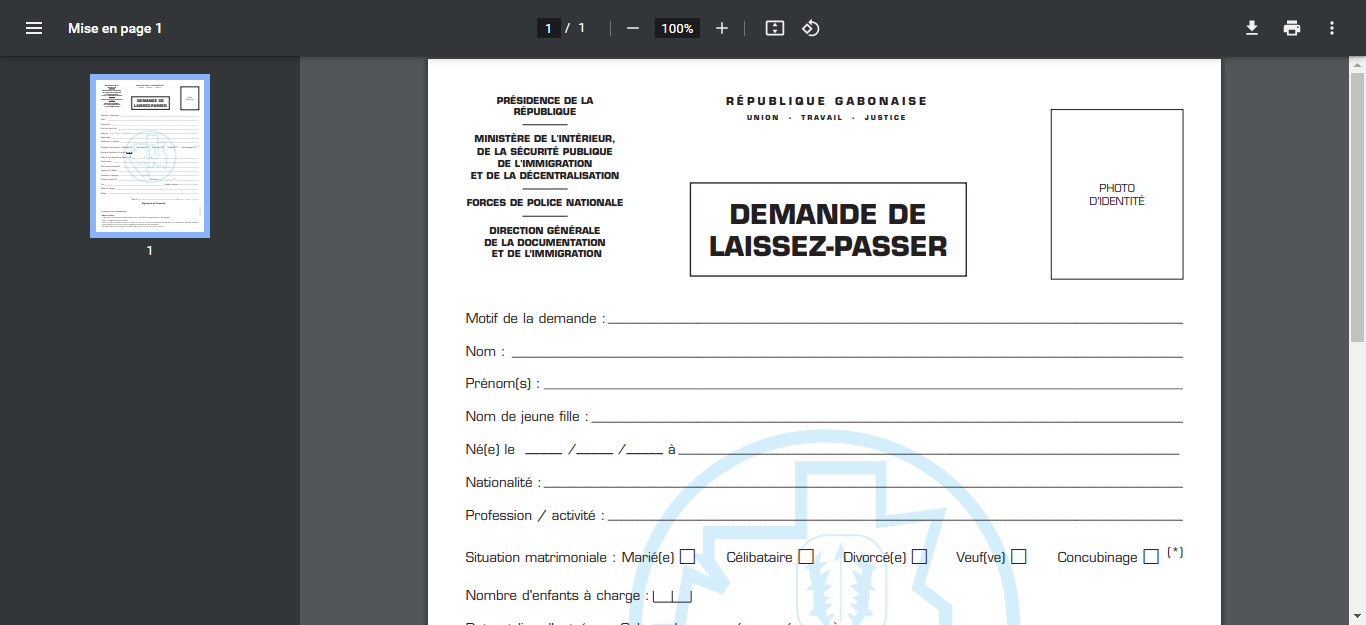 How To Obtain a Safe Conduct Document In Gabon