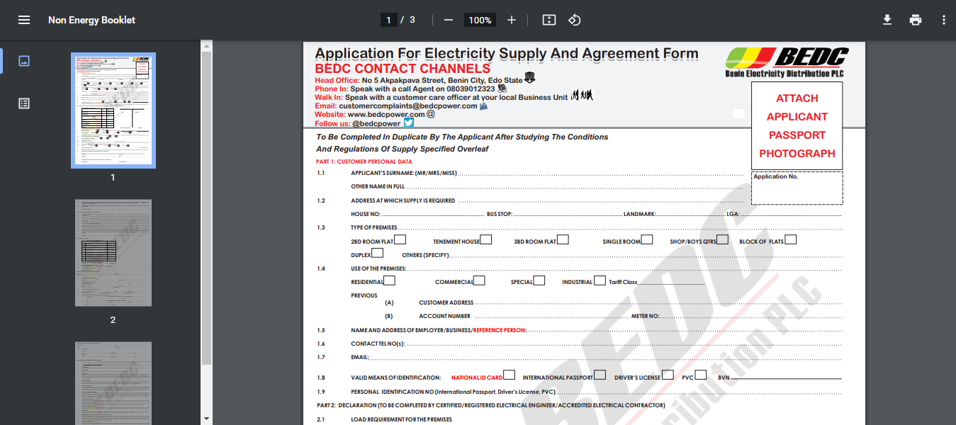 How to Apply for Electricity Connection In Benin