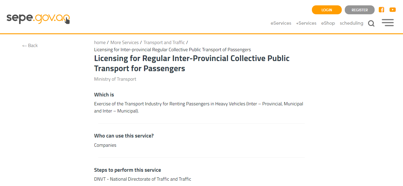 How To Obtain Licensing for Regular Inter-Provincial Passenger Public Transport In Angola