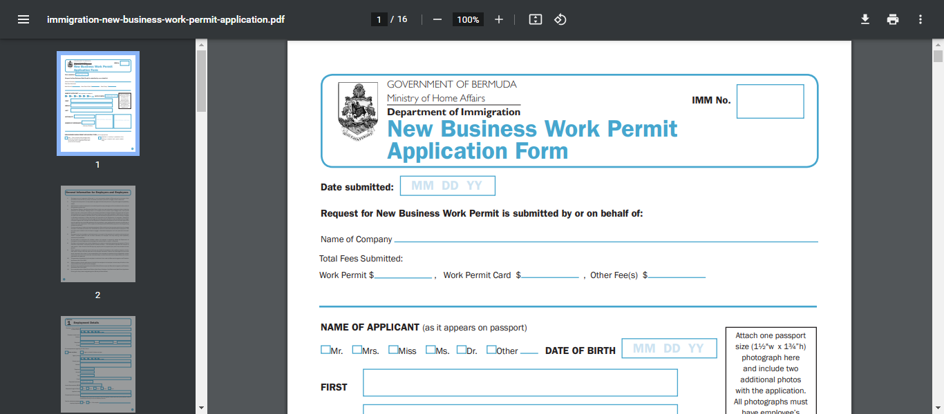 How to Apply for a New Business Work Permit In Bermuda